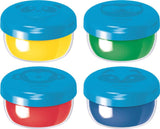 Maped Color'Peps 4 Pots de Peinture Doigt pour Bébé et Enfant dès 1 an - Gouache Pots de 80 gr - Nettoyage Facile à l'eau - Couleurs Assorties