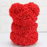 LIOOBO Rose Ourson Ours Artificielle Toujours Cadeau Anniversaire Anniversaire Cadeau Saint Valentin - （25cm）