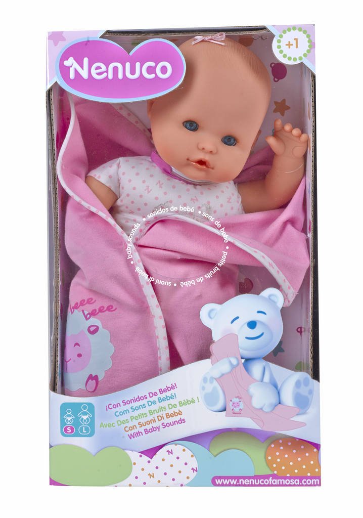 Nenuco Recién nacido - Poupée avec des petits bruits de bebé (Famosa 700012123) - Modèle de poupée assortie