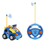 FPVRC Voiture Télécommandée RC Camion de Police/Course Jouet pour les Bébés et les Enfants (Bleu)