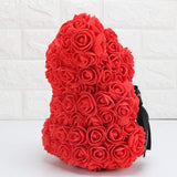 LIOOBO Rose Ourson Ours Artificielle Toujours Cadeau Anniversaire Anniversaire Cadeau Saint Valentin - （25cm）