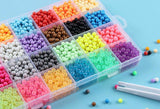 FunBeads 24 Couleurs 3000 Perles de Recharge pour Aqua Pearl et Beados Art Crafts Jouets pour Enfants Perles Classiques et Bijoux