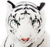 Brubaker Peluche géante - Tigre 110 cm - Blanc