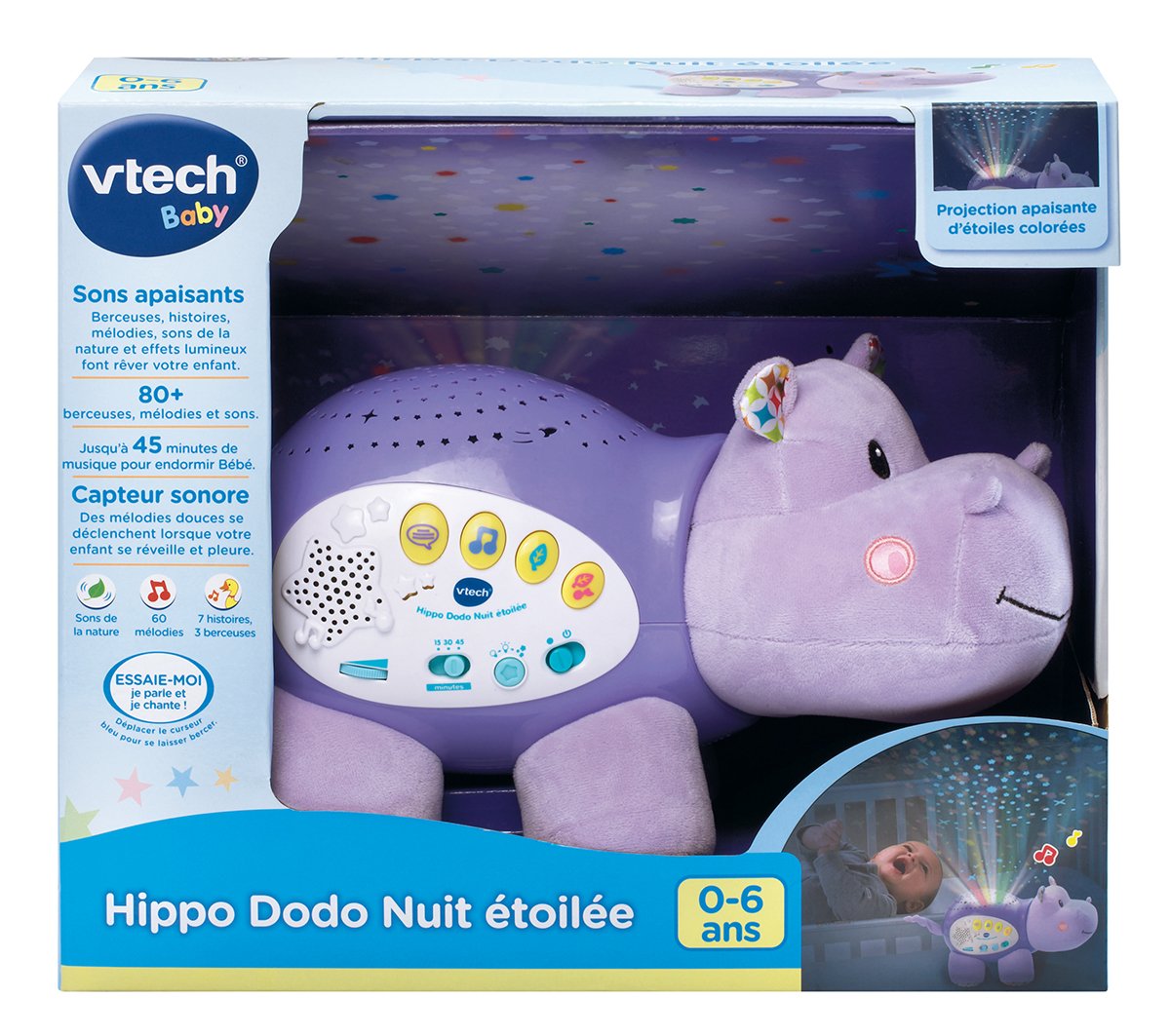 Vtech - 180905 -Veilleuse - Hippo Dodo Nuit Etoilée