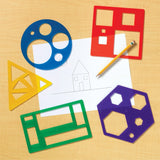 Learning Resources Kit de pochoirs de Formes primaires, LER5440