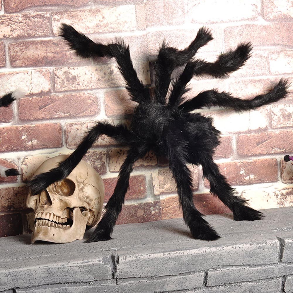 HuaYang Thrilling 75 cm peluche grande taille Spider Halloween décoration jouets créatifs accessoires -noir
