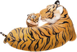 Brubaker - Peluche tigre et son bébé - 100 cm - Brun