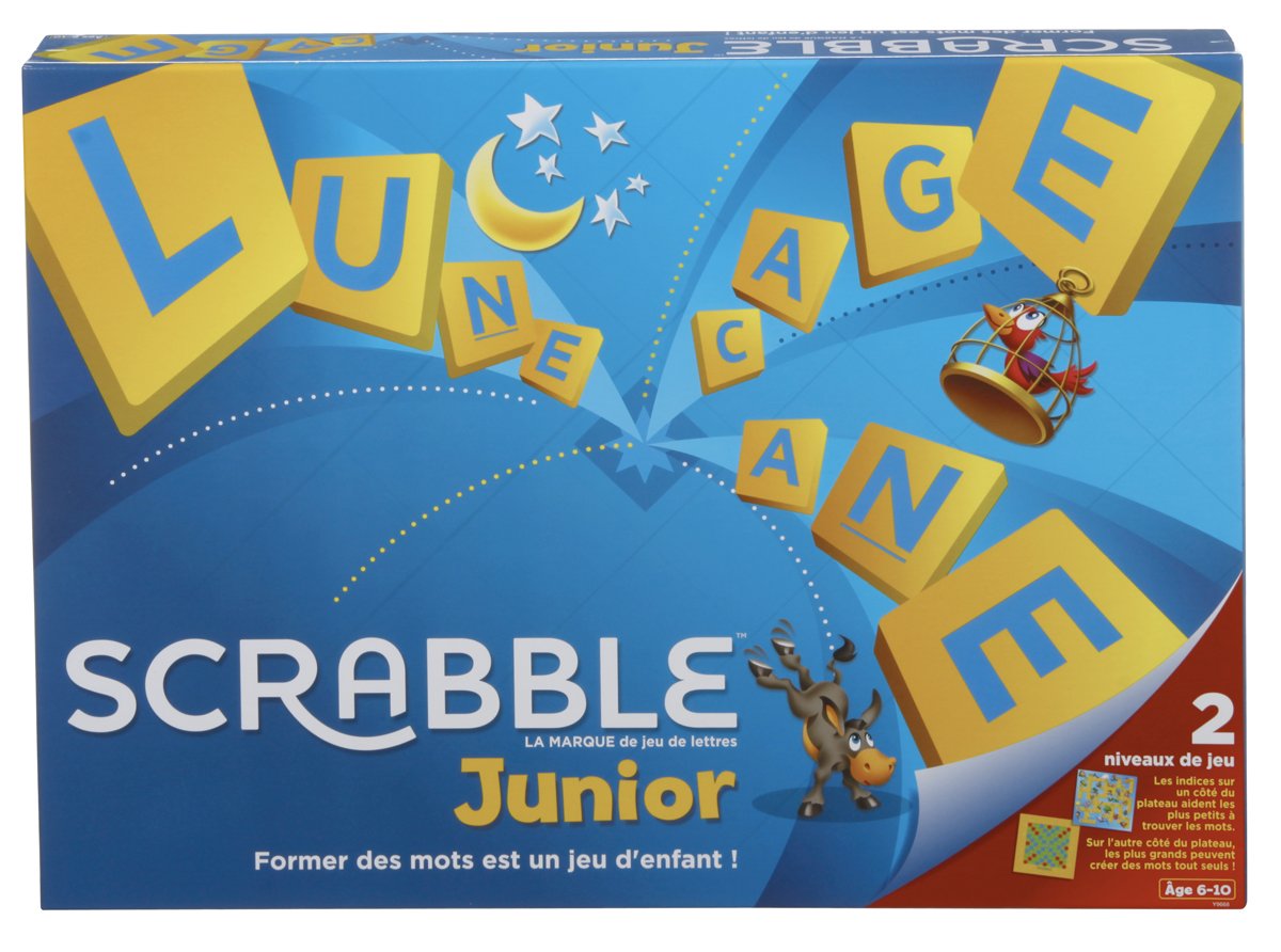 Scrabble Junior, Jeu de Société et de Lettres pour Enfants dès 6 ans, Version Française, Y9668