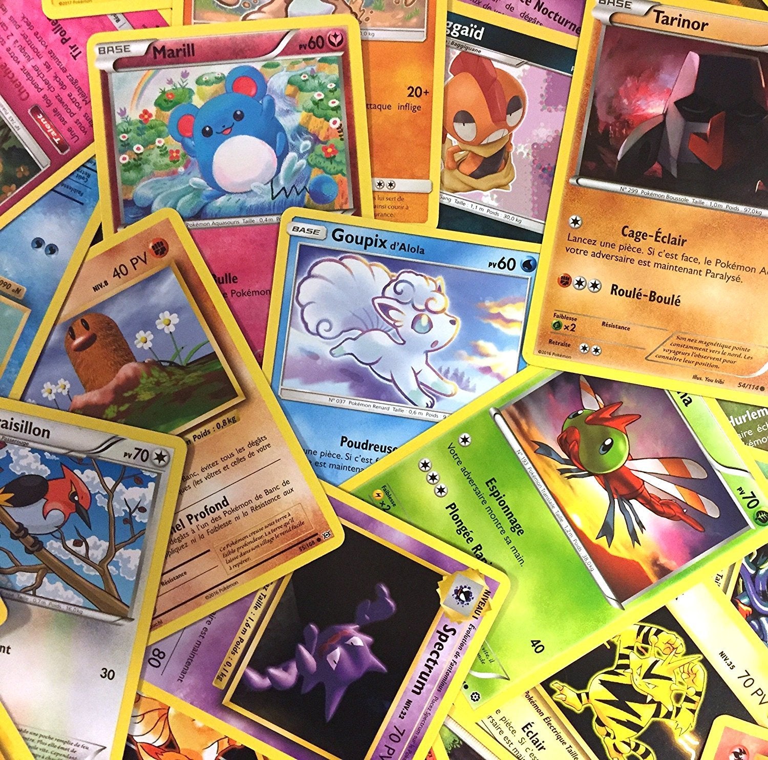 Pokémon : Lot de 20 Cartes communes francaises sans doubles + 1 Carte Brillante Cadeau !