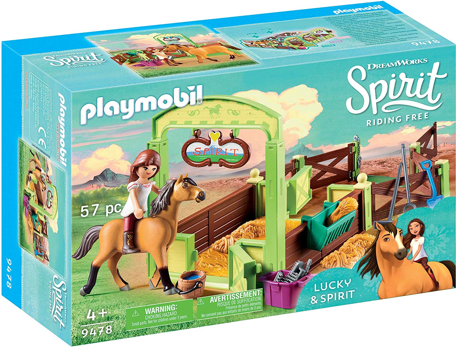 Playmobil - Lucky et Spirit avec box - 9478