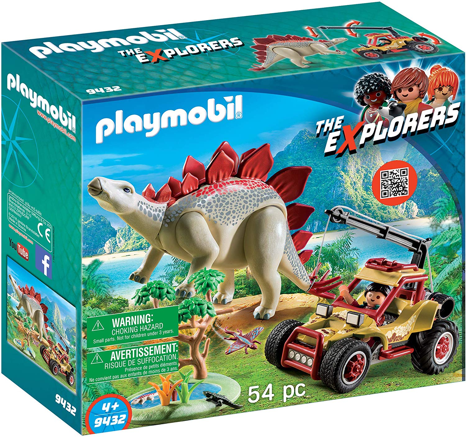 Playmobil 9432 - Explorateur avec véhicule et stégosaure